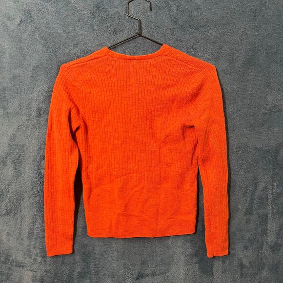Marina Luna Bright Orange Crossover Long Sleeved Shirt In a Woman’s Size L - Picture 3 of 6